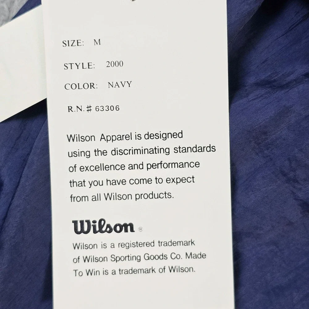 Vintage Wilson Jacket Mens Medium Navy Colorblock Advantage 2000 Windbreaker